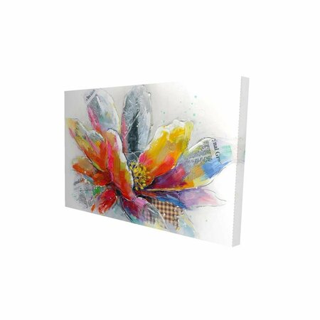 FONDO 12 x 18 in. Abstract Flower with Texture-Print on Canvas FO3327810